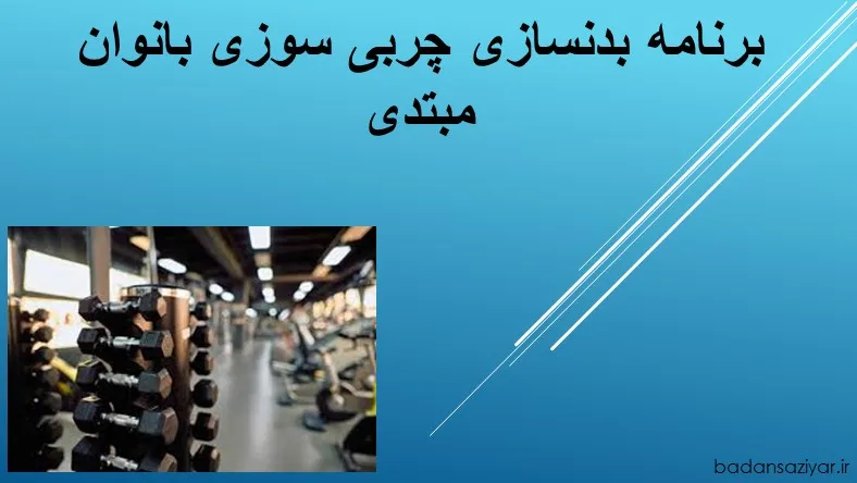 برنامه بدنسازی چربی سوزی بانوان مبتدی