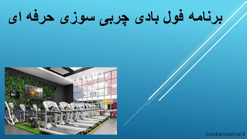 برنامه فول بادی چربی سوزی حرفه ای